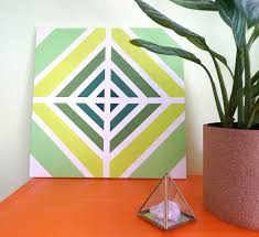 an easy diy painting with retro style