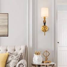 Hdc Simple Brushed Gold Wall Sconce