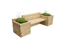 Long Planter Seat With Bookend Beds 2