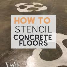 how to stencil a concrete floor