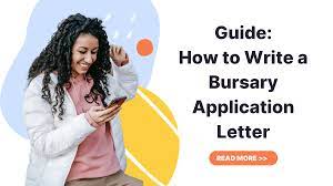 bursary application letter