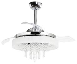 0 out of 5 stars, based on 0 reviews current price $113.88 $ 113. Crystal Folding Blades Ceiling Fan And Remote Control 42 Cold Light Contemporary Ceiling Fans By Whoselamp Houzz