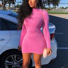 Browse these beautiful fall bodycon dresses to get the perfect attire for girls. Sexy Hairy Bodycon Dress Women Autumn Fashion Dresses Party Long Sleeve Club Wear Furry Solid Basic Mini Dress Slim Moon Ray Shop