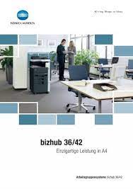 Find everything from driver to manuals of all of our bizhub or accurio products. Bizhub 36 42