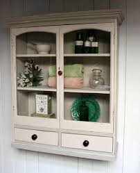 Painted Pine Two Door Wall Cabinet With