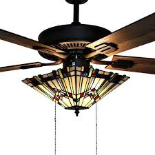 Stained Glass Led Ceiling Fan With