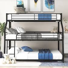 Full Xl Over Queen Size Triple Bunk Bed