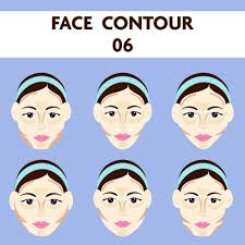 female face shape 06 icons set