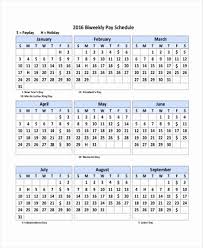 2019 Bi Weekly Pay Schedule Payroll Calendars