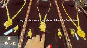 tanishq gold long necklace set designs