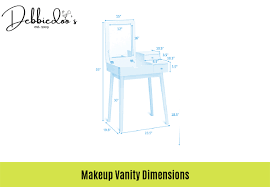 makeup vanity dimensions merements