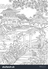 Our interactive activities are interesting and help children develop important skills. Coloring Sheet Pages Japanese House On The River Bank Scenery For Adults Fantastic Picture Inspirations Approachingtheelephant