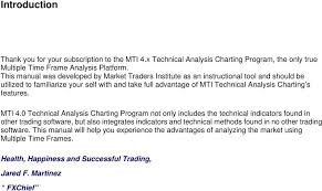 Start Up Manual For Mti 4 0 Technical Analysis Charting Pdf