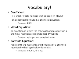 chemical equations voary