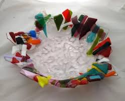 Fused Glass Bowl Bembridge Art Glass