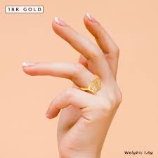 stunning 18kt gold ring bafleh jewellery