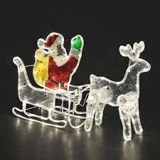 Santa Sleigh Reindeer Silhouette