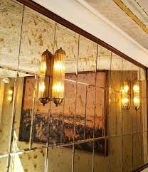 Deco Glass Line Wall Sconce Brass Glass