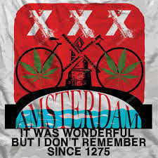 Amsterdam Poster Man T Shirt Graphic Design Stock Vector