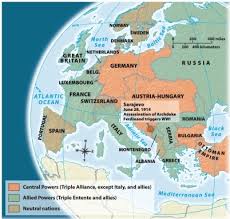 This map of europe clearly shows the surrounding of the central powers by the allies. Quiz According To Map 22