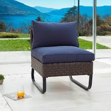 Wicker Outdoor Armless Chair