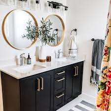 30 Black Bathroom Vanity Designs That