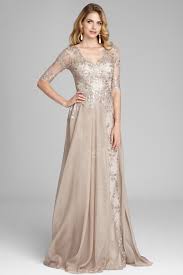 Lace Gown With Chiffon Overlay Skirt