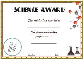 Science Fair Participation Certificate Template Metabots Co