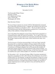 letter to hillary clinton secretary of