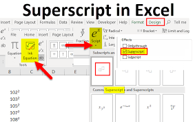 Superscript In Excel Examples How