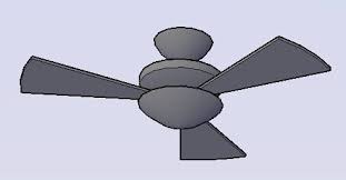3d ceiling fan in autocad