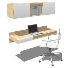 Lax Wall Mounted Desk And Shelf 3d