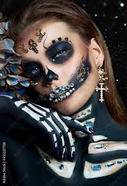 fotka halloween beauty skeleton woman