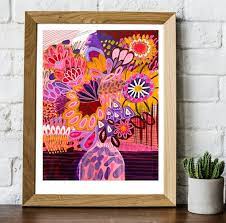 Wall Art Prints Abstract Flowers