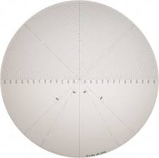 Made In Usa 14 Inch Diameter Radius And Angle Mylar Optical Comparator Chart And Reticle 01590595 Msc Industrial Supply