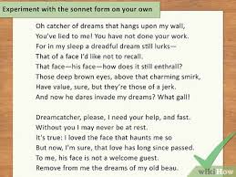 3 ways to write a sonnet wikihow