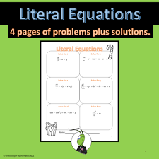 Literal Equations Solving
