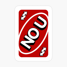 No title as the meme caption. Red No U Uno Reverse Card Greeting Card By Makerjake Redbubble