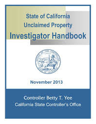 State Of California Unclaimed Property Investigator Handbook