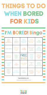 i m bored bingo educational things to