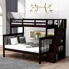 Stairway Twin Over Full Bunk Bed With
