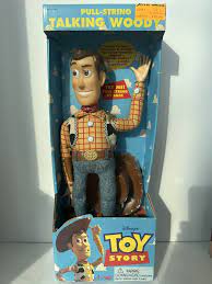 nib 1995 1996 toy story woody pull