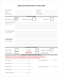 Sample Employee Discipline Form 10 Examples In Pdf Word