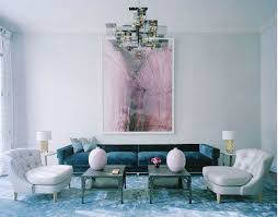 how to decorate a blue velvet sofa 8