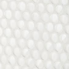 Super White Glass Penny Round Tiles