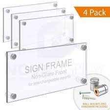 Wall Mounted Acrylic Sign Frame Laser