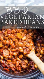 smoky bbq vegetarian baked beans they