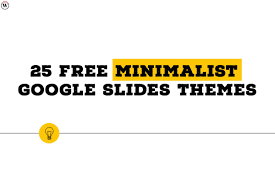 25 free minimalist google slides themes