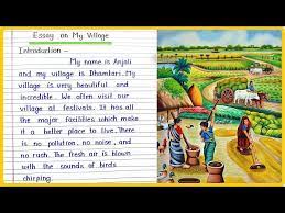 essay on my village in english my