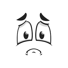 cartoon sad face vector plaintive look